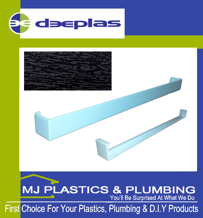 Deeplas Fascia Joint Double Ended Square Edge 500mm - Black Ash